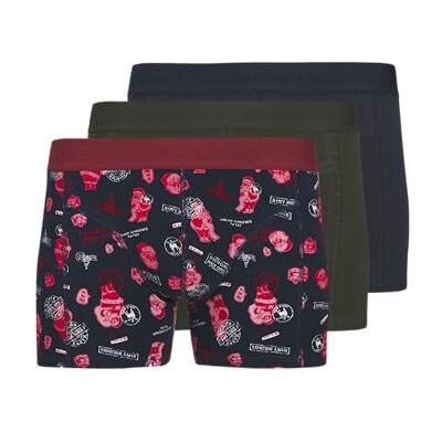 JACK & JONES Jacholiday Trunks för män, 3-pack, Sky Captain, m (3-pack), Sky Captain, M JACK & JONES Jacholiday Trunks för män, 3-pack, Sky Captain, m (3-pack), Sky Captain, M