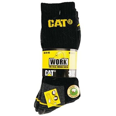 CAT erpillar Herrstrumpor Real Work arbetsstrumpor, 3-pack, storlek 40/46 (tillverkarens storlek: 41–45), svart CAT erpillar Herrstrumpor Real Work arbetsstrumpor, 3-pack, storlek 40/46 (tillverkarens storlek: 41–45), svart
