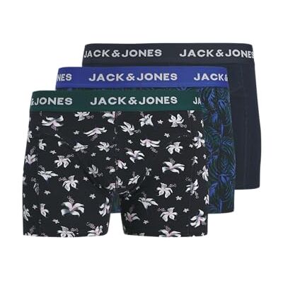 JACK & JONES Jactodd Flower Trunks 3-pack Sn, Bländande blå, M JACK & JONES Jactodd Flower Trunks 3-pack Sn, Bländande blå, M