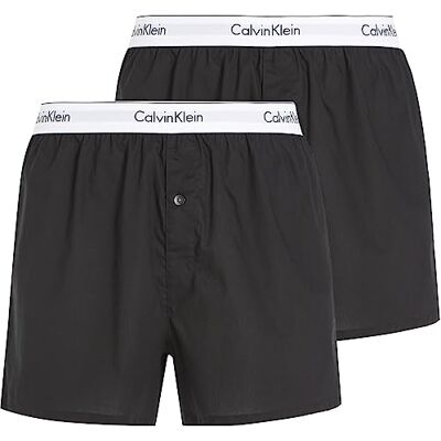 Calvin Herr Höftshorts 2p Slim Fit boxershorts, Svart, S Calvin Herr Höftshorts 2p Slim Fit boxershorts, Svart, S