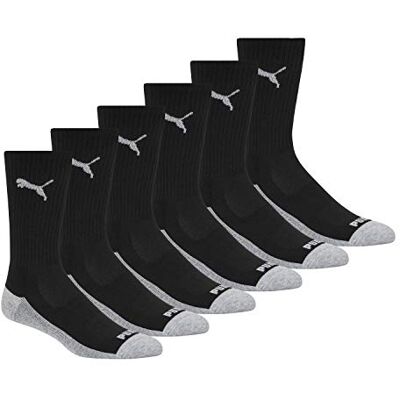 PUMA Men's 6 Pack Crew Socks PUMA Men's 6 Pack Crew Socks