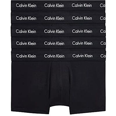 Calvin bomull stretch 5-pack låg stigning baklucka, helt svart, Svart (svart W. Svart Wb), M Calvin bomull stretch 5-pack låg stigning baklucka, helt svart, Svart (svart W. Svart Wb), M