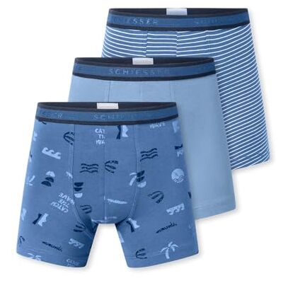 Schiesser Pojkar 3-pack underkläder boxershorts – 95/5 ekologisk bomull – storlek 92 till 140, Sorterade 10, 92 Schiesser Pojkar 3-pack underkläder boxershorts – 95/5 ekologisk bomull – storlek 92 till 140, Sorterade 10, 92