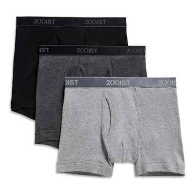 2(X)IST 2(X) IST Essential bomull boxershorts 3-pack underkläder för män (förpackning med 3), Svart/ljung grå/kolljung, S 2(X)IST 2(X) IST Essential bomull boxershorts 3-pack underkläder för män (förpackning med 3), Svart/ljung grå/kolljung, S
