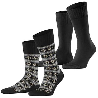 ESPRIT Herrstrumpor Scandi 2-pack M SO bomull ull mönstrad 2 par, svart (svart 3000), 43–46, Svart (svart 3000), 43-46 EU ESPRIT Herrstrumpor Scandi 2-pack M SO bomull ull mönstrad 2 par, svart (svart 3000), 43–46, Svart (svart 3000), 43-46 EU