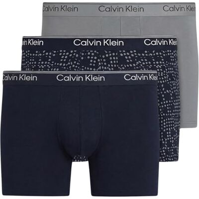 Calvin boxershorts för män 3-pack LV00NB4410 boxershorts, BLÅ (strandlinje/skärcirklar strandlinje/mis), L Calvin boxershorts för män 3-pack LV00NB4410 boxershorts, BLÅ (strandlinje/skärcirklar strandlinje/mis), L