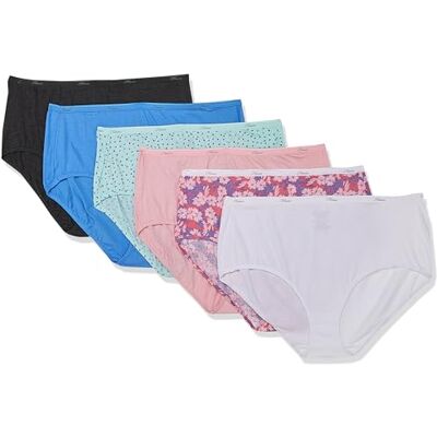 Hanes Trosor, Hi-Cut, lättviktsbomull, 6-pack (färger kan variera), 34 Hanes Trosor, Hi-Cut, lättviktsbomull, 6-pack (färger kan variera), 34