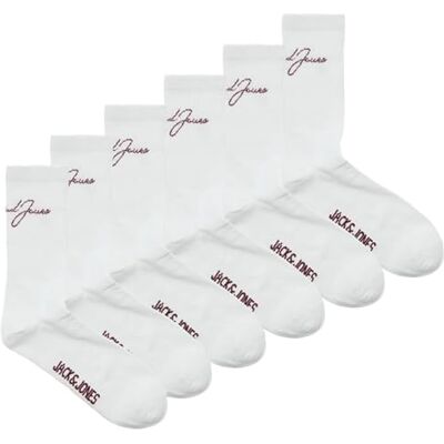 JACK & JONES JACTENNIS SOCK 6-pack, Vit/förpackning: vit – vit – vit – vit – vit, One Size JACK & JONES JACTENNIS SOCK 6-pack, Vit/förpackning: vit – vit – vit – vit – vit, One Size
