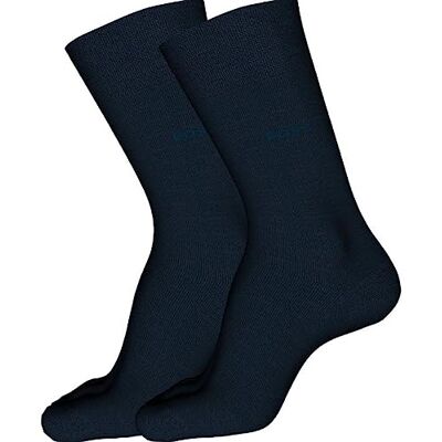 Boss HUGO Men's 2-Pack solid mercerized cotton dress sock Sockshosiery, navy blue, 7-13 Boss HUGO Men's 2-Pack solid mercerized cotton dress sock Sockshosiery, navy blue, 7-13
