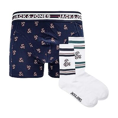 JACK & JONES JACXMAS Candy Gift JNR boxershorts, marinblå blazer/pack: vitvit, 128 cm, Marinblazer/förpackning: vit – vit, 128 JACK & JONES JACXMAS Candy Gift JNR boxershorts, marinblå blazer/pack: vitvit, 128 cm, Marinblazer/förpackning: vit – vit, 128