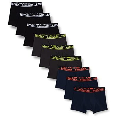 HEAD Boxershorts för män, Svart/blå/grå, M HEAD Boxershorts för män, Svart/blå/grå, M