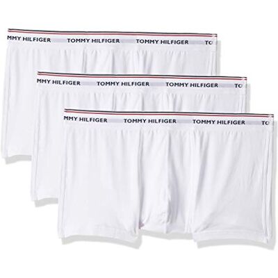 Tommy Hilfiger herr Boxershorts 3p Lr Trunk, Vit (vit 100), XL Tommy Hilfiger herr Boxershorts 3p Lr Trunk, Vit (vit 100), XL