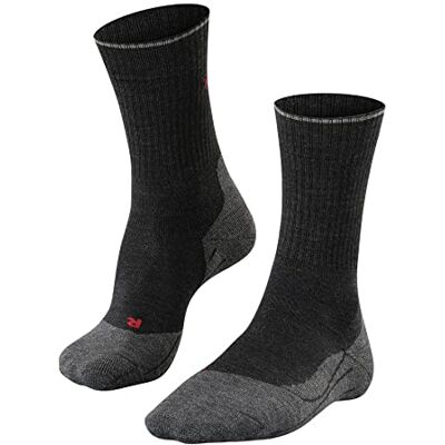 FALKE herr Vandringsstrumpor TK2 Explore Wool Silk M So ull funktionsmaterial tjock anti-blåsor 1 par, Grå Anthracite Melange 3080, 39-41 FALKE herr Vandringsstrumpor TK2 Explore Wool Silk M So ull funktionsmaterial tjock anti-blåsor 1 par, Grå Anthracite Melange 3080, 39-41