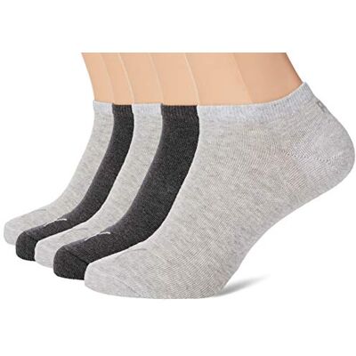 PUMA Unisex strumpor (5-pack), Anthraci/L Mel grå/M Mel grå, 35-38 EU PUMA Unisex strumpor (5-pack), Anthraci/L Mel grå/M Mel grå, 35-38 EU