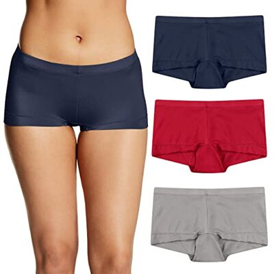 Maidenform Damtrosor för pojkar (3-pack), Marinblå/stålgrå/kamera-röd, S Maidenform Damtrosor för pojkar (3-pack), Marinblå/stålgrå/kamera-röd, S