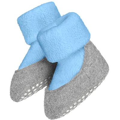 FALKE Unisex baby baby Cosyshoe husstrumpor ny ull blå rosa många fler färger förstärkta stugstrumpor utan mönster andas enfärgad nopptryck halkfri på sulan 1 par, Blå (Crystal Bl 6290) FALKE Unisex baby baby Cosyshoe husstrumpor ny ull blå rosa många fler färger förstärkta stugstrumpor utan mönster andas enfärgad nopptryck halkfri på sulan 1 par, Blå (Crystal Bl 6290)