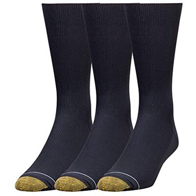 GOLDTOE Metropolitan Crew Dress strumpor för män, 3 par, marinblå, stor, Marinblå, L GOLDTOE Metropolitan Crew Dress strumpor för män, 3 par, marinblå, stor, Marinblå, L