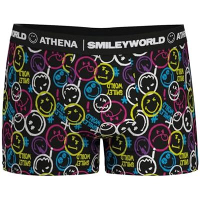 Athena x SmileyWorld Boxer för herr tryckt daglig komfort Athena x SmileyWorld Boxer för herr tryckt daglig komfort