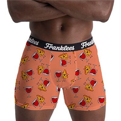 Franklees Boxershorts för män Galaxy, Ost och vin, S Franklees Boxershorts för män Galaxy, Ost och vin, S