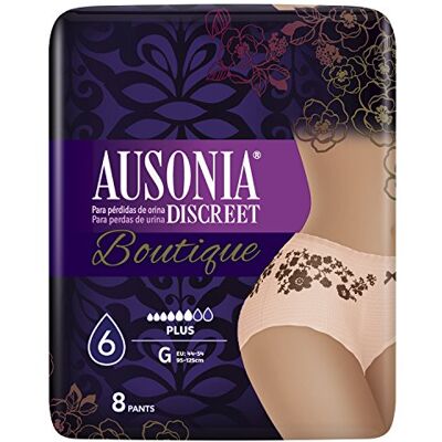 AUSONIA Diskret butik, urinförlusttrosor, L svarta, blockerar lukt och fukt Y förhindrar läckage x 8 AUSONIA Diskret butik, urinförlusttrosor, L svarta, blockerar lukt och fukt Y förhindrar läckage x 8
