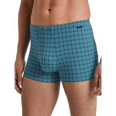CALIDA Grafic Boxershorts för män, tillverkade av 100% supima-bomull, med tygbelagt elastiskt midjeband, Storm blå, 46-48 CALIDA Grafic Boxershorts för män, tillverkade av 100% supima-bomull, med tygbelagt elastiskt midjeband, Storm blå, 46-48