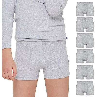 POMPEA Boxer Boy Basic underkläder (6 pack) barn och tonåringar, Melange grå, 8-9 år POMPEA Boxer Boy Basic underkläder (6 pack) barn och tonåringar, Melange grå, 8-9 år