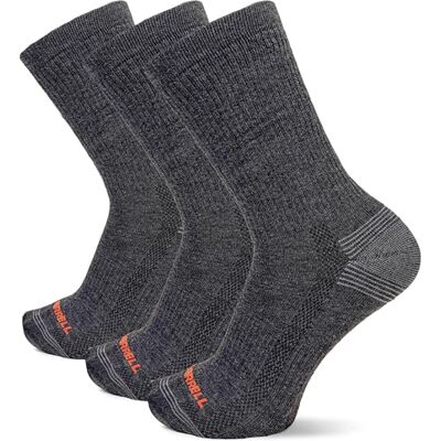 Merrell Unisex-vuxen återvunna vardagliga strumpor med halv kudde 3 par andningsbar vandring, Svart, Large-X-Large Merrell Unisex-vuxen återvunna vardagliga strumpor med halv kudde 3 par andningsbar vandring, Svart, Large-X-Large