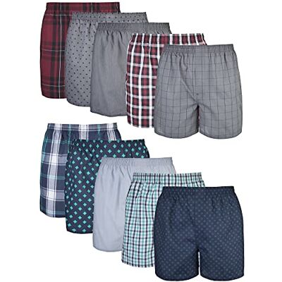 Gildan Underkläder för män Boxers, Multipack, Blandad röd/blå blandad (10-pack), M Gildan Underkläder för män Boxers, Multipack, Blandad röd/blå blandad (10-pack), M