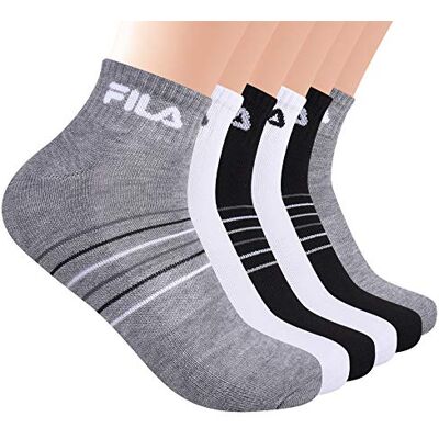 FILA Randiga strumpor med halv kudde, Multi (6-pack), en storlek FILA Randiga strumpor med halv kudde, Multi (6-pack), en storlek