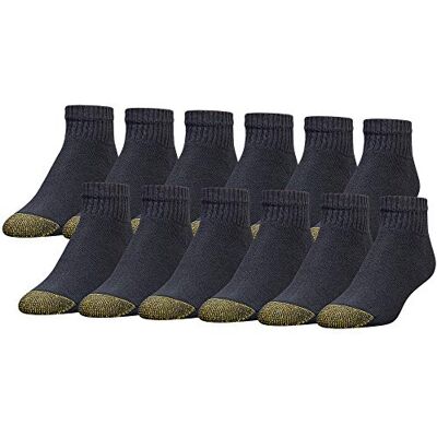 GOLDTOE Gold Toe 656P Strumpor, Svart, Gul, 13-15 x 12 par GOLDTOE Gold Toe 656P Strumpor, Svart, Gul, 13-15 x 12 par