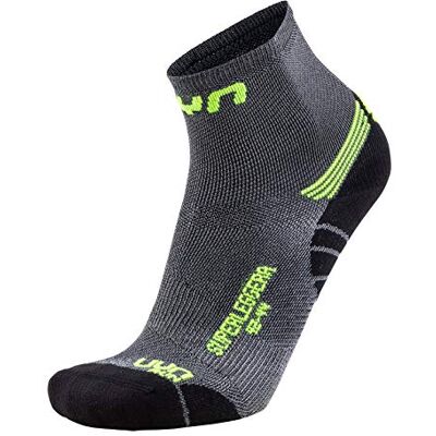 UYN Herr Run Superleggera strumpor strumpa, silver, gul fluo, 35/38 UYN Herr Run Superleggera strumpor strumpa, silver, gul fluo, 35/38