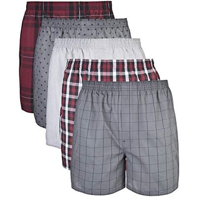 Gildan herrunderkläder, boxershorts, flerpack, Blandad röd/grå (förpackning med 5), XXL Gildan herrunderkläder, boxershorts, flerpack, Blandad röd/grå (förpackning med 5), XXL