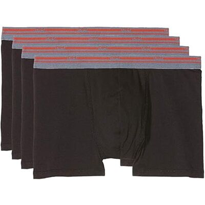 Dim Boxershorts för män klassiska bomullsfärger stretch komfort och stöd x4, svart, 3XL Dim Boxershorts för män klassiska bomullsfärger stretch komfort och stöd x4, svart, 3XL