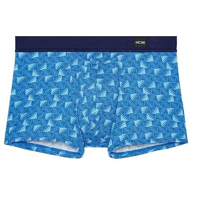 HOM Boxer Ho1 Confort Beachcomber boxer trosor herr (1 st), Abstrakta marina och vita blad tryckt på blå bakgrund, M HOM Boxer Ho1 Confort Beachcomber boxer trosor herr (1 st), Abstrakta marina och vita blad tryckt på blå bakgrund, M