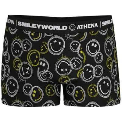 Athena x SmileyWorld Boxer för herr tryckt daglig komfort Athena x SmileyWorld Boxer för herr tryckt daglig komfort
