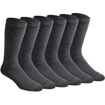 Dickies Dri-Tech fuktkontroll stövelånga strumpor, 6 och 12 par, storlekar L-XL, kol (6 par), stor, kol (6 par), stor Dickies Dri-Tech fuktkontroll stövelånga strumpor, 6 och 12 par, storlekar L-XL, kol (6 par), stor, kol (6 par), stor