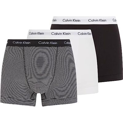 Calvin herr Trunk Trunk 3pk 0000u2662g, Flerfärgad (vit/B&w Stripe/svart), S Calvin herr Trunk Trunk 3pk 0000u2662g, Flerfärgad (vit/B&w Stripe/svart), S