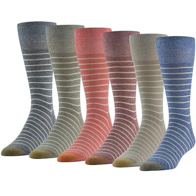 GOLDTOE herr Cambridge crew-strumpor, 6-par, kungligt blandade, stora (förpackning med 6), Royal Assorted, Large GOLDTOE herr Cambridge crew-strumpor, 6-par, kungligt blandade, stora (förpackning med 6), Royal Assorted, Large
