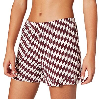 Schiesser Dam korta sovbyxor pyjamasunderdel, Burgund, 42 SE Schiesser Dam korta sovbyxor pyjamasunderdel, Burgund, 42 SE