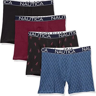 Nautica Boxare Justera Herr, Svart/Porttryck/blått namn/hummer, S Nautica Boxare Justera Herr, Svart/Porttryck/blått namn/hummer, S