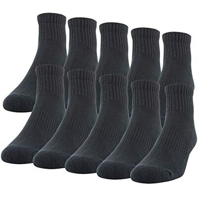 Gildan Herr aktiv bomull ankelstrumpor, 10 par, Svart, Shoe Size: 6-12 Gildan Herr aktiv bomull ankelstrumpor, 10 par, Svart, Shoe Size: 6-12