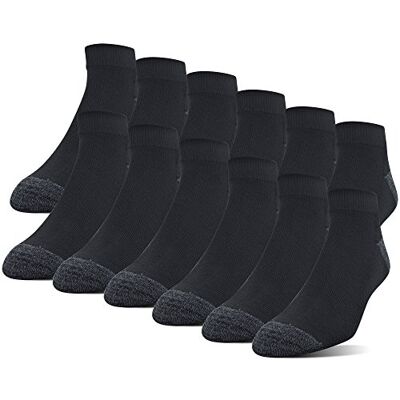 Gildan Herr polyester halvkudde lågt skurna strumpor, 12-pack, svart, skostorlek: 6-12, Svart, 40-46 EU Gildan Herr polyester halvkudde lågt skurna strumpor, 12-pack, svart, skostorlek: 6-12, Svart, 40-46 EU