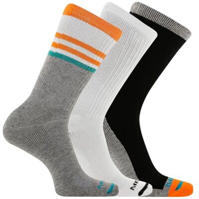 Merrell Unisex-vuxen herr och dam dämpad bomullsstrumpor – unisex 3-pack – andningsbara nätzoner, Orange blandade, Medium-Large Merrell Unisex-vuxen herr och dam dämpad bomullsstrumpor – unisex 3-pack – andningsbara nätzoner, Orange blandade, Medium-Large