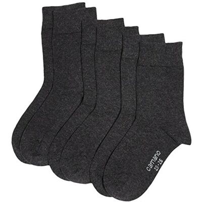 Camano barn 3-pack strumpor med förstärkt häl och spets, pojkar och flickor, strumpor, Grå (antracit 8), 39-42 Camano barn 3-pack strumpor med förstärkt häl och spets, pojkar och flickor, strumpor, Grå (antracit 8), 39-42