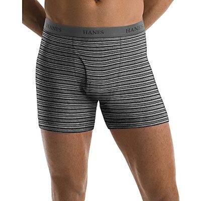 Hanes boxershorts för män – flera färger, randiga, M (förpackning med 5), Randig, M Hanes boxershorts för män – flera färger, randiga, M (förpackning med 5), Randig, M