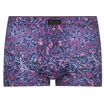 bruno banani microscope hipshorts för män, Svart/bordeaux/ljusblå tryck, S bruno banani microscope hipshorts för män, Svart/bordeaux/ljusblå tryck, S