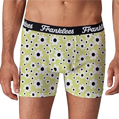 Franklees Boxershorts Herrunderkläder Mjuk andningsbar bomull Roliga tryck Bekväma boxershorts Hans och hennes par matchande underkläder, Retro tusenskönor, XL Franklees Boxershorts Herrunderkläder Mjuk andningsbar bomull Roliga tryck Bekväma boxershorts Hans och hennes par matchande underkläder, Retro tusenskönor, XL