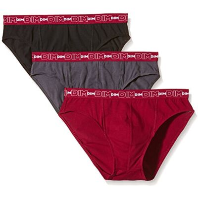 Dim Herrkalsonger (paket med 3), Flerfärgad (gris Plomb/roouge Chili/Noir 5bg), XL Dim Herrkalsonger (paket med 3), Flerfärgad (gris Plomb/roouge Chili/Noir 5bg), XL