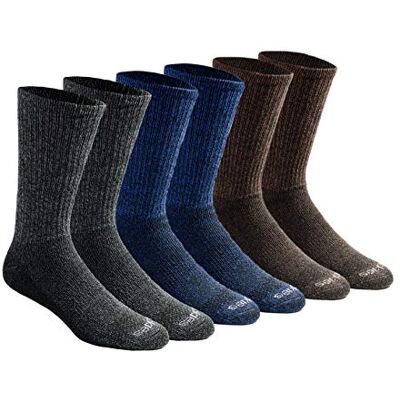 Dickies Multipack Dri-tech fuktkontroll crew-strumpor för män (förpackning med 12), Grå/blå/brun (6 par), 39-43 EU Dickies Multipack Dri-tech fuktkontroll crew-strumpor för män (förpackning med 12), Grå/blå/brun (6 par), 39-43 EU