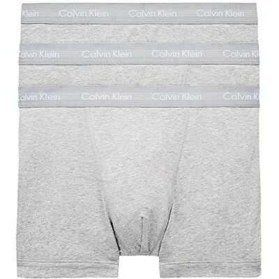 Calvin herr 3P Trunk Boxershorts, grå ljunga, L Calvin herr 3P Trunk Boxershorts, grå ljunga, L